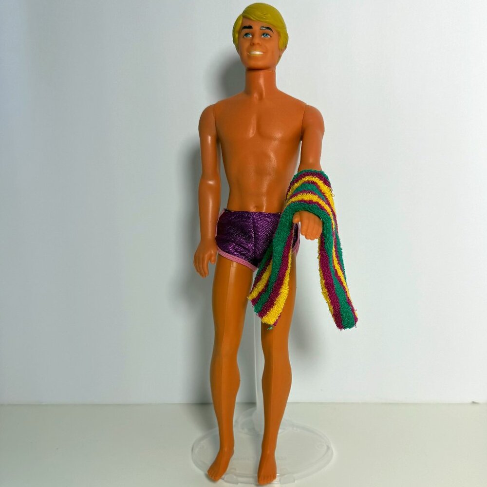 Vintage 1981 Mattel - Sunsational Malibu Barbie Ken Doll #1088